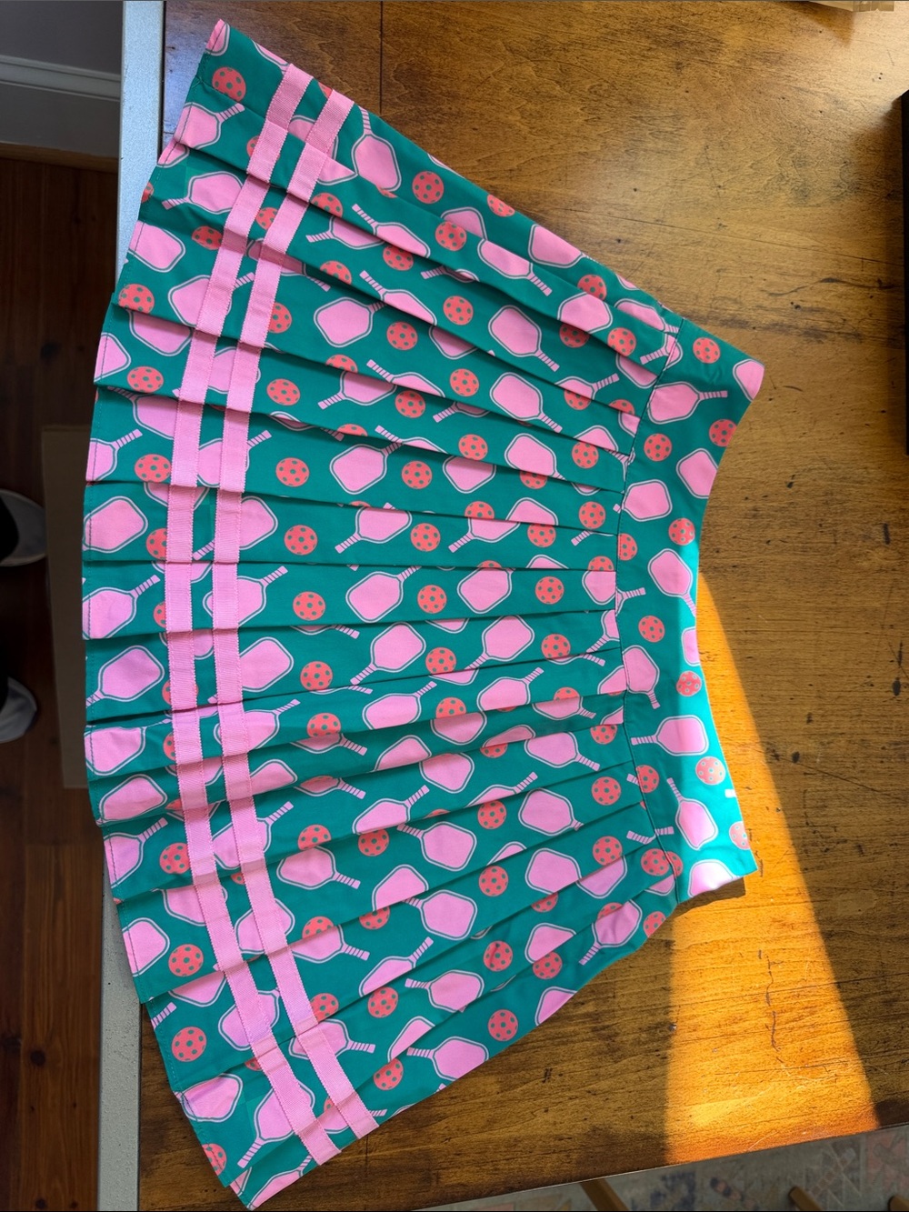 Judith March Pickleball Skirt with Pink & Coral Paddle Print